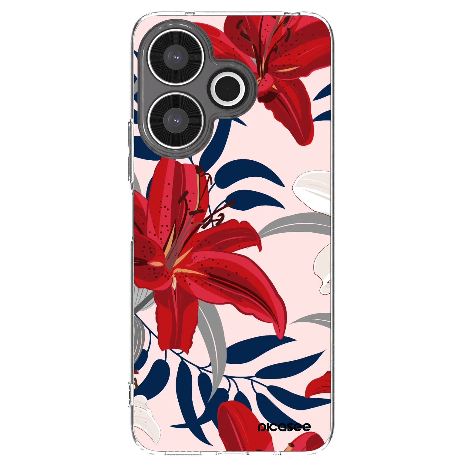 Picasee husă transparentă din silicon pentru Xiaomi Redmi 13 4G - Red Lily