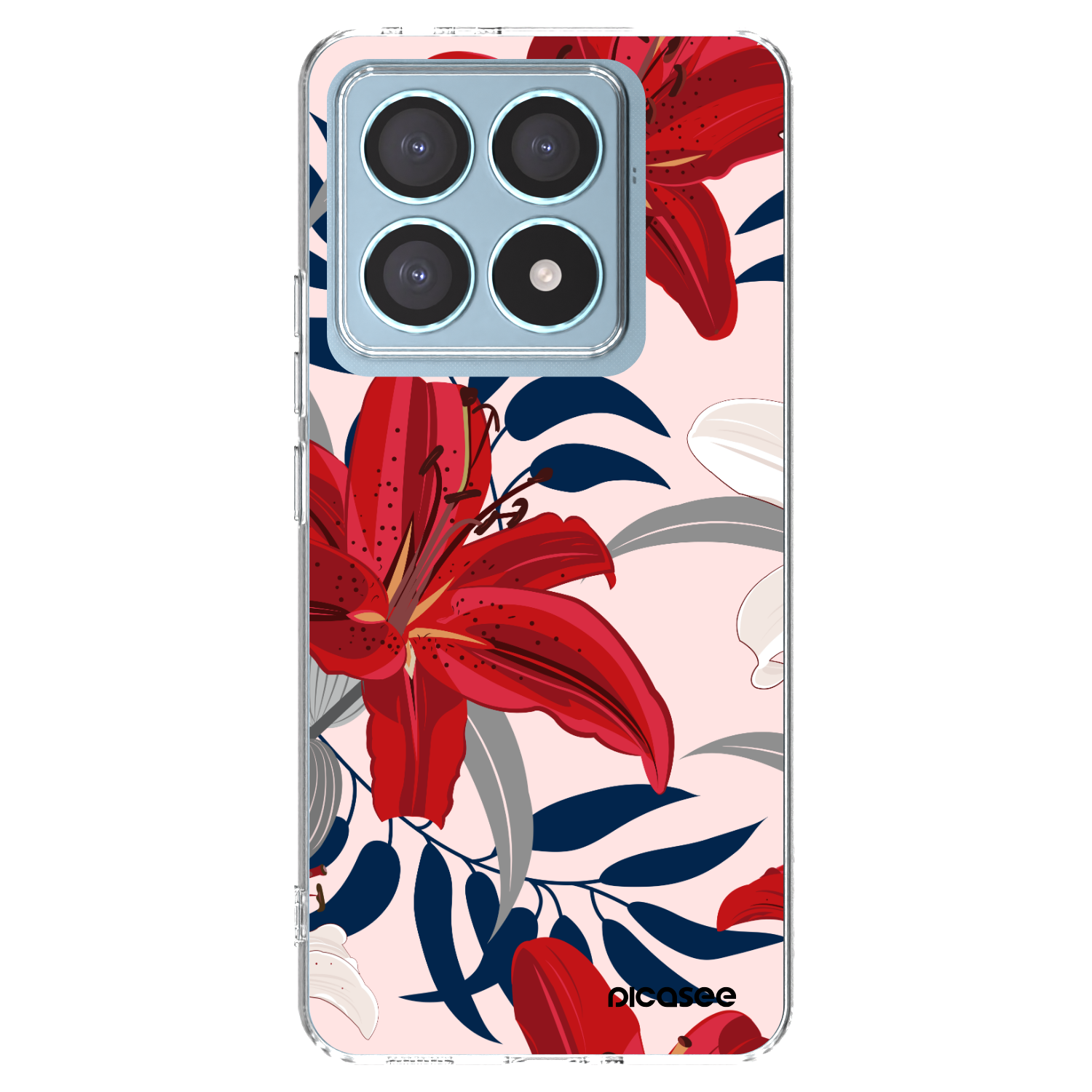 Picasee husă transparentă din silicon pentru Xiaomi 14T Pro - Red Lily