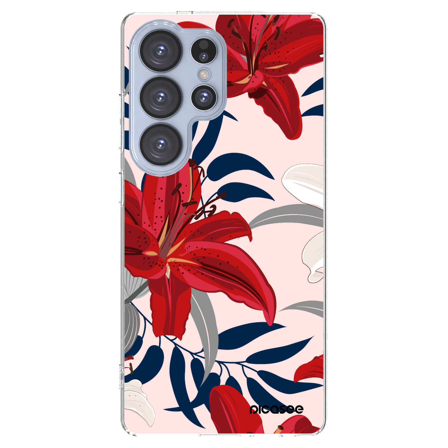 Picasee husă transparentă din silicon pentru Samsung Galaxy S25 Ultra 5G - Red Lily