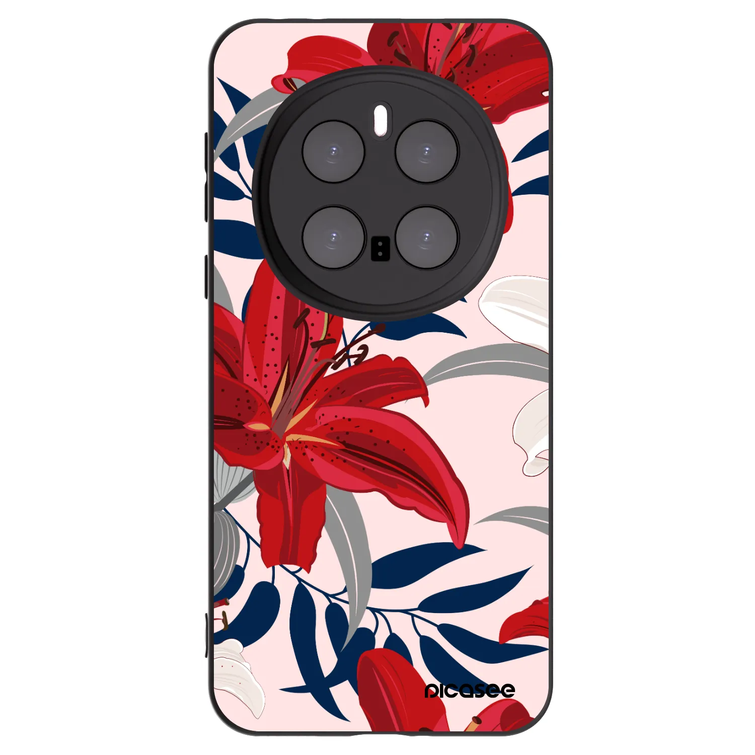 Picasee husă neagră din silicon pentru Honor Magic7 Pro 5G - Red Lily