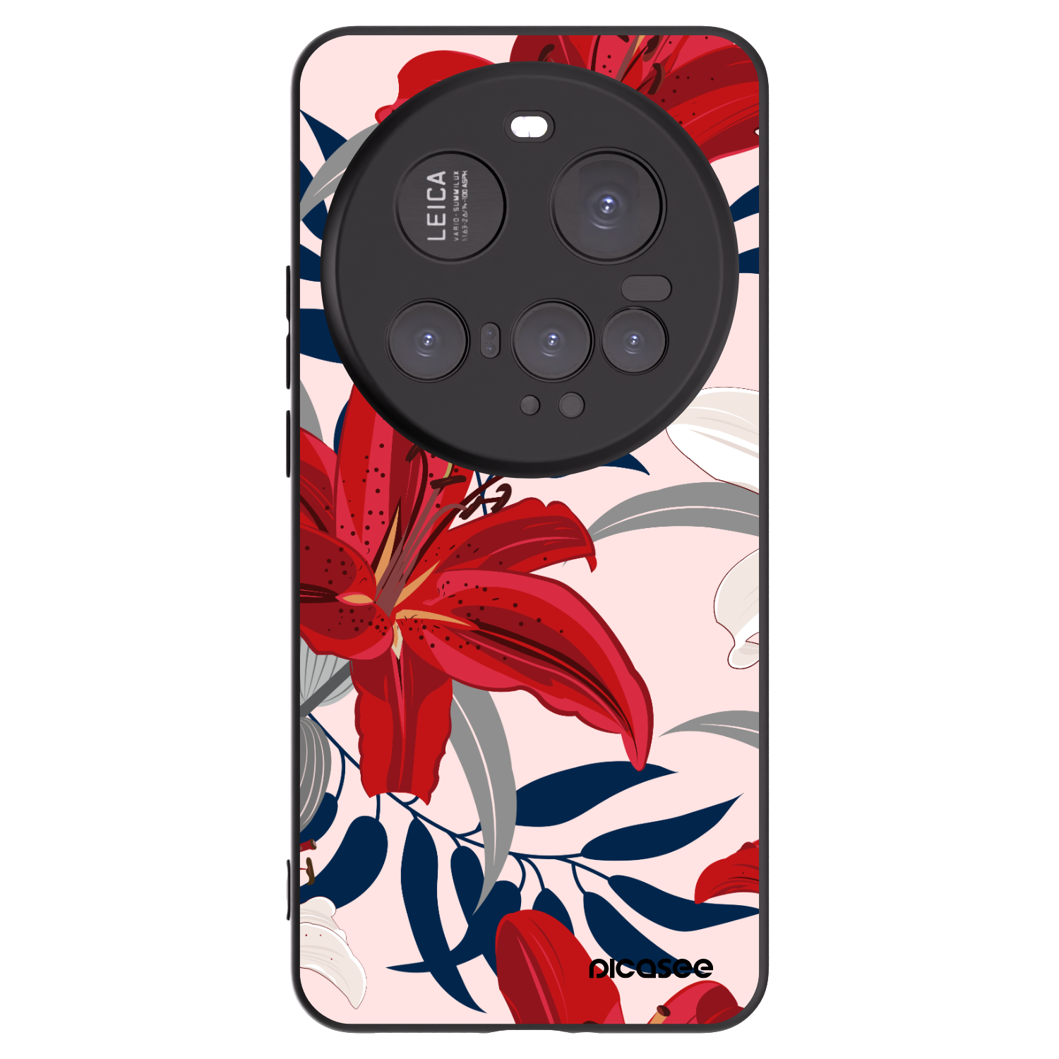 Picasee husă neagră din silicon pentru Xiaomi 15 Ultra - Red Lily