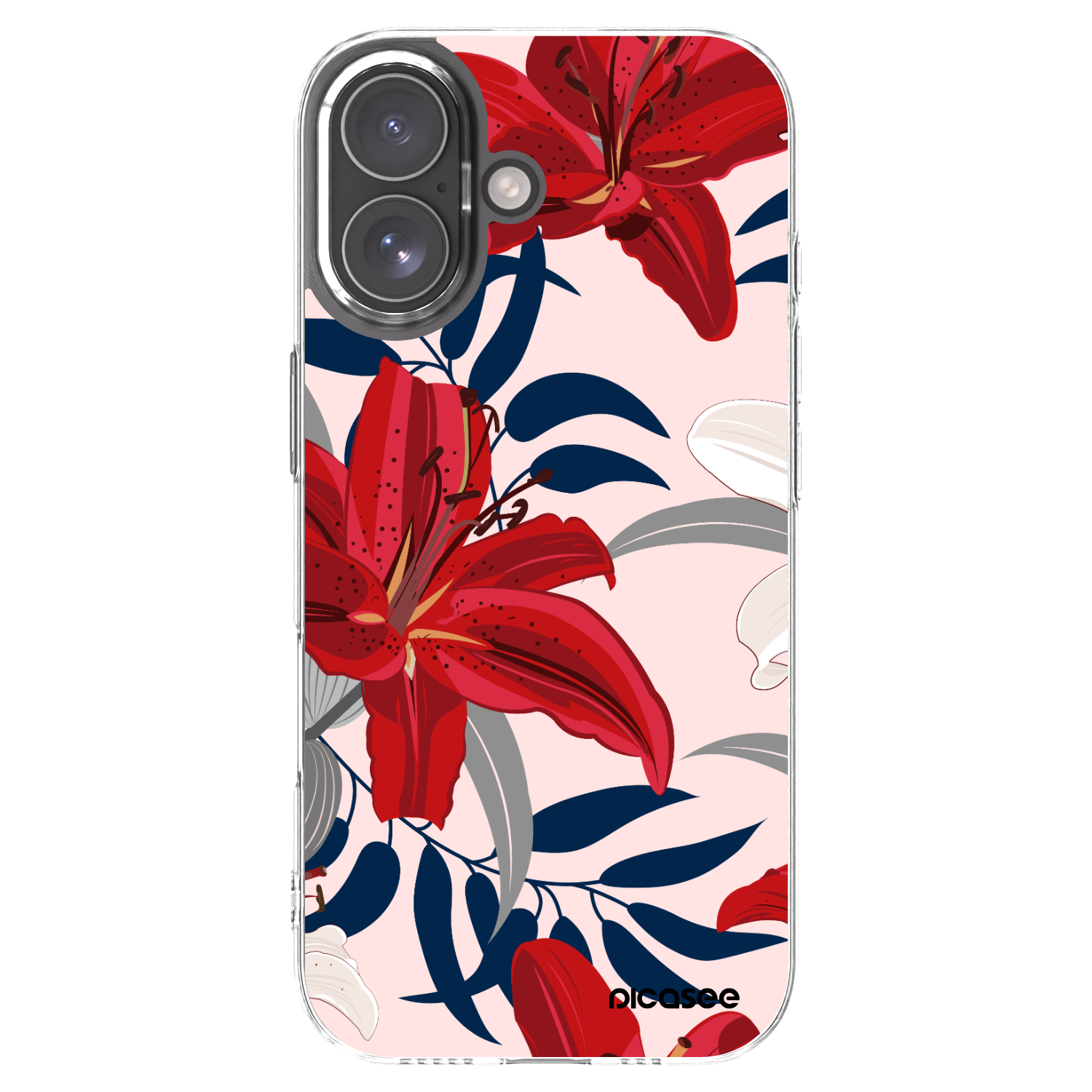 Picasee husă transparentă din silicon pentru Apple iPhone 17 - Red Lily