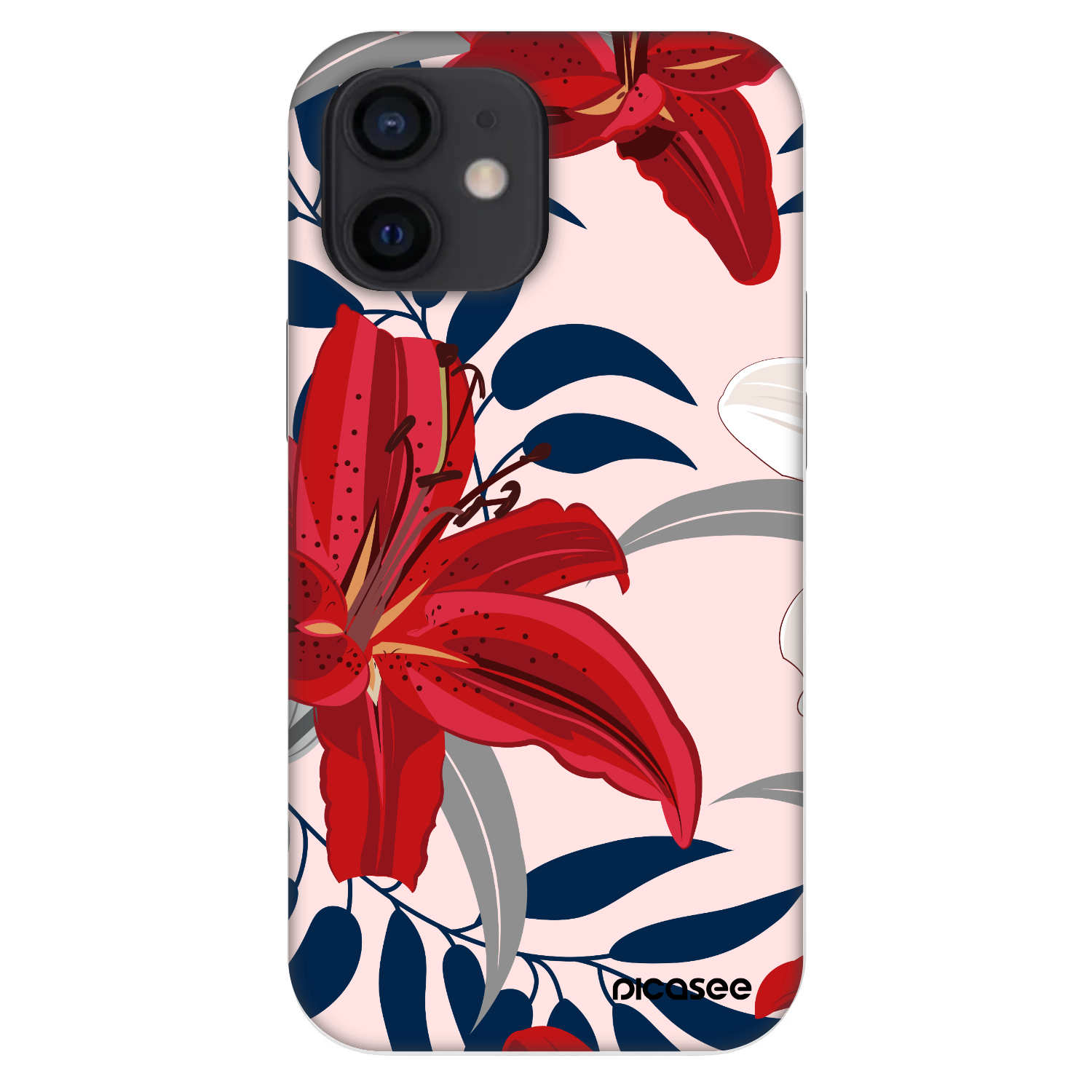 Picasee Fashion Case pentru Apple iPhone 12 mini - Red Lily