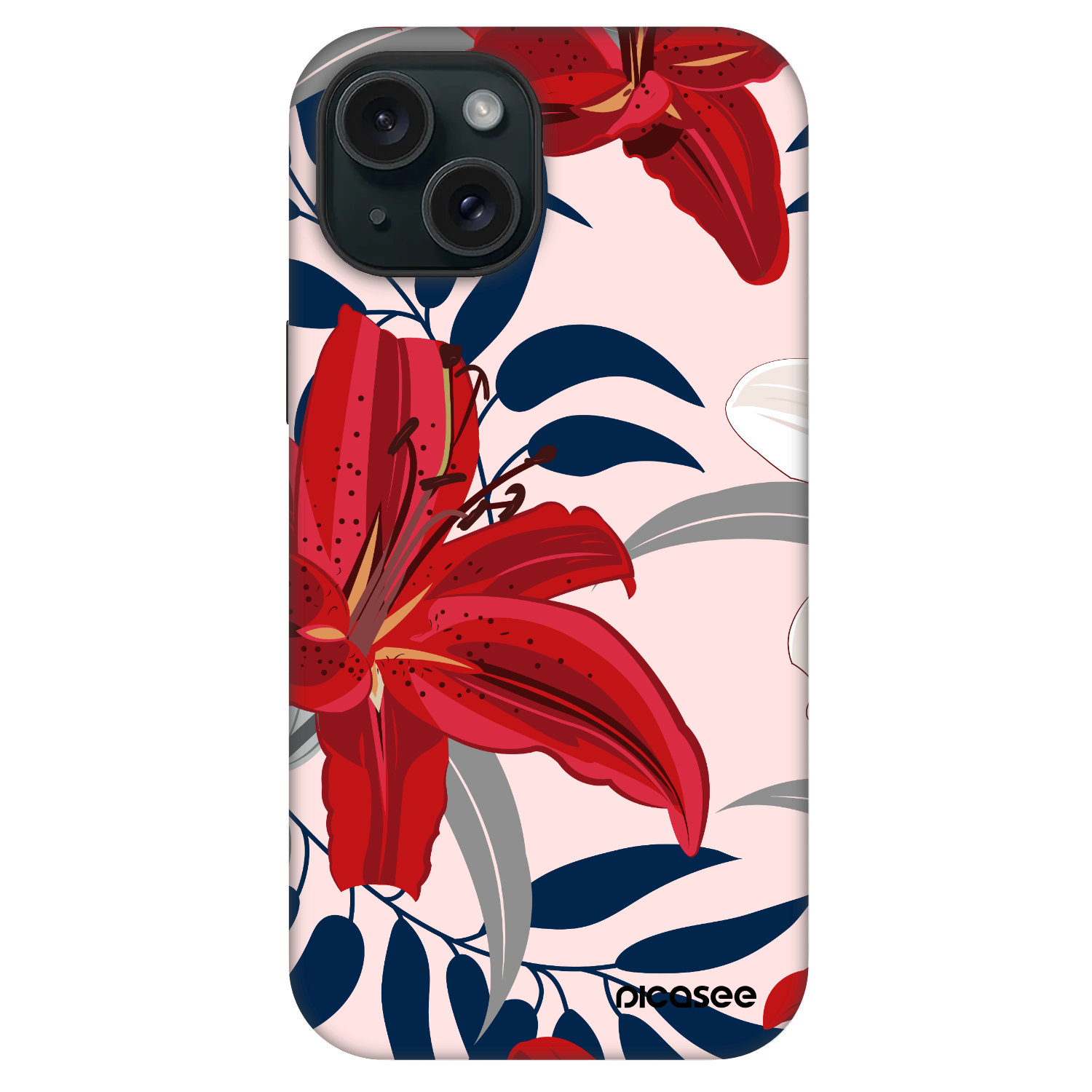 Picasee Fashion Case MagSafe pentru Apple iPhone 15 - Red Lily