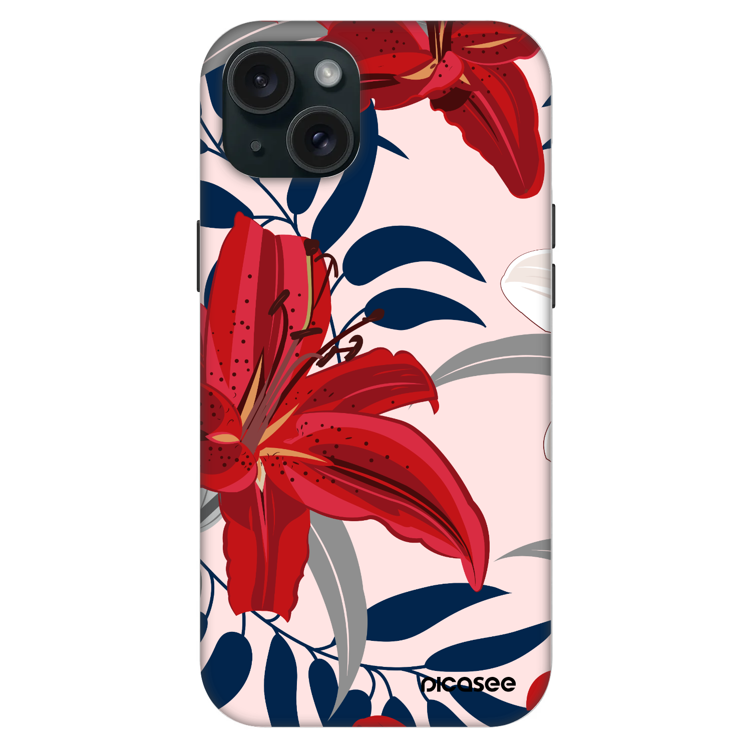 Picasee Fashion Case MagSafe pentru Apple iPhone 15 Plus - Red Lily