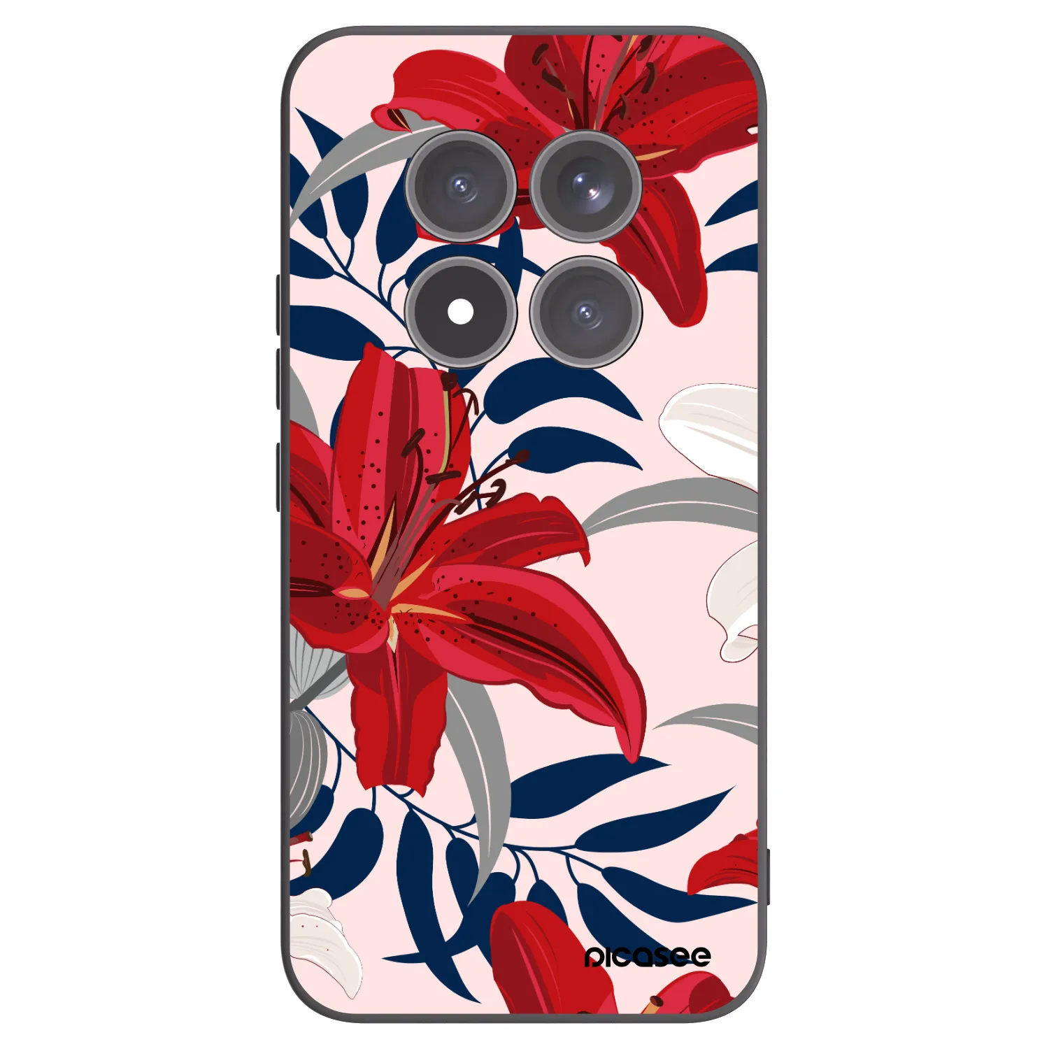Picasee husă neagră din silicon pentru Xiaomi Redmi Note 15 Pro+ - Red Lily