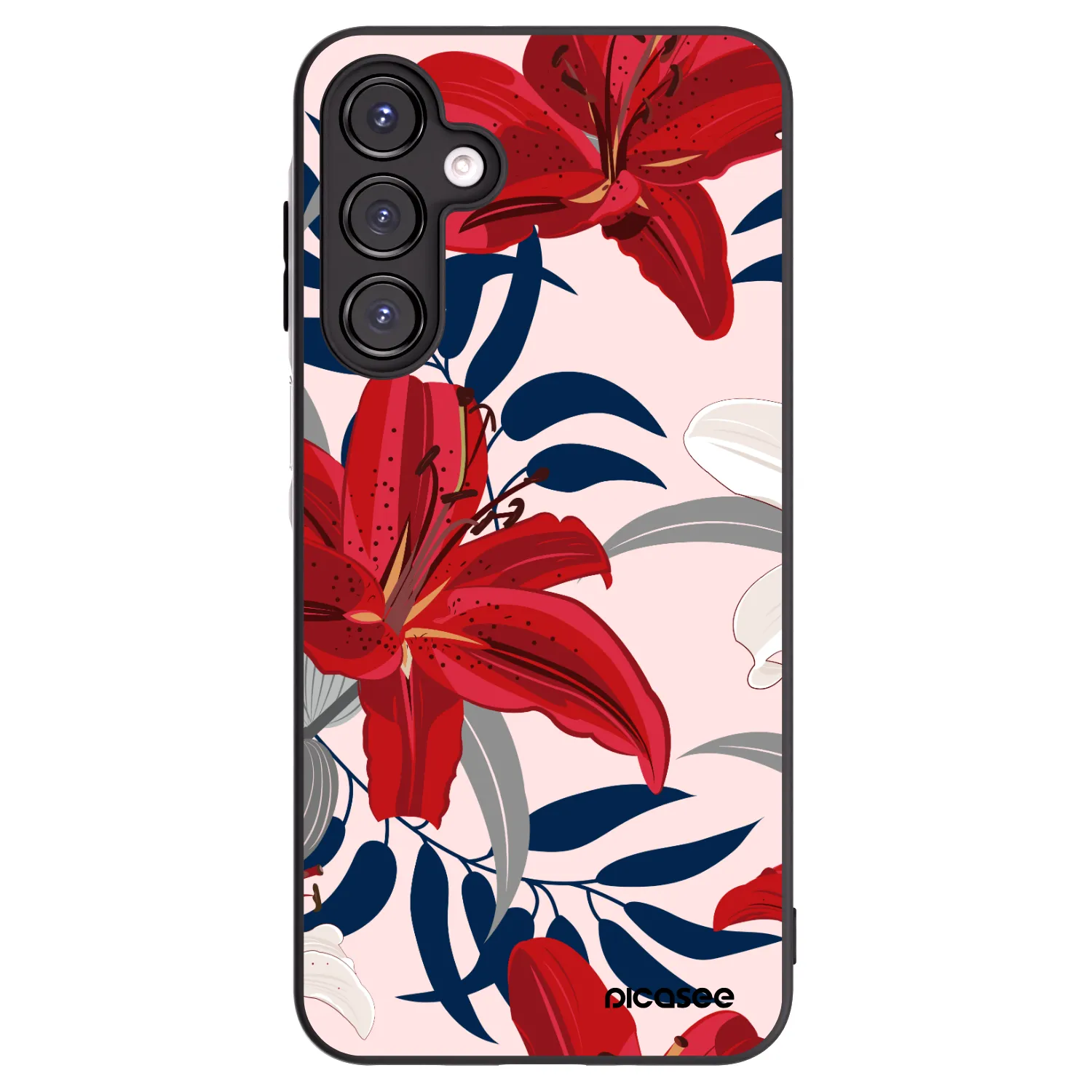 Picasee husă neagră din silicon pentru Samsung Galaxy A16 4G - Red Lily