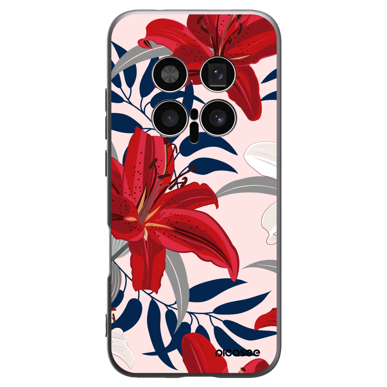 Picasee husă neagră din silicon pentru Honor Magic8 Pro 5G - Red Lily