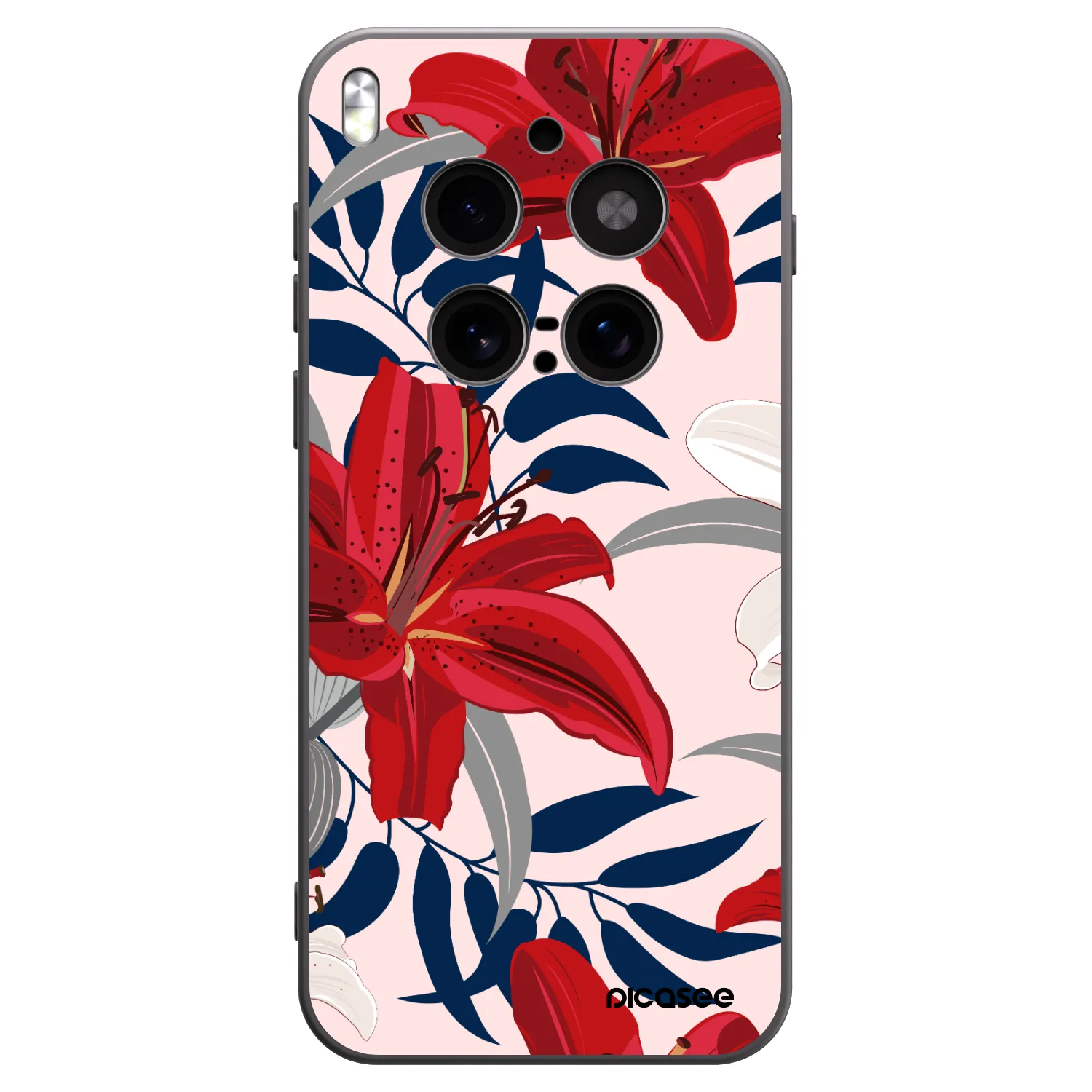 Picasee husă neagră din silicon pentru Vivo X300 Pro - Red Lily