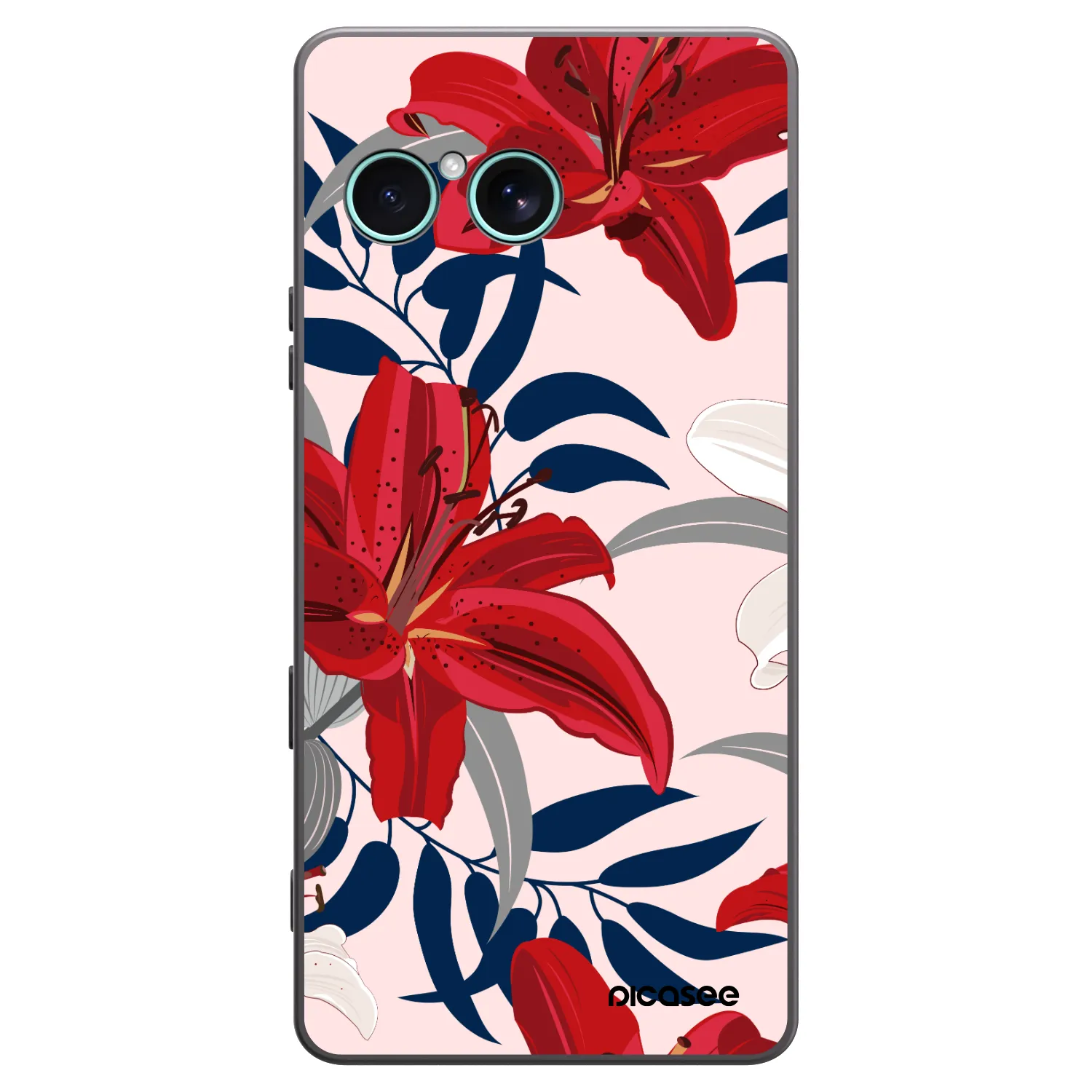 Picasee husă neagră din silicon pentru Sony Xperia 10 VII - Red Lily