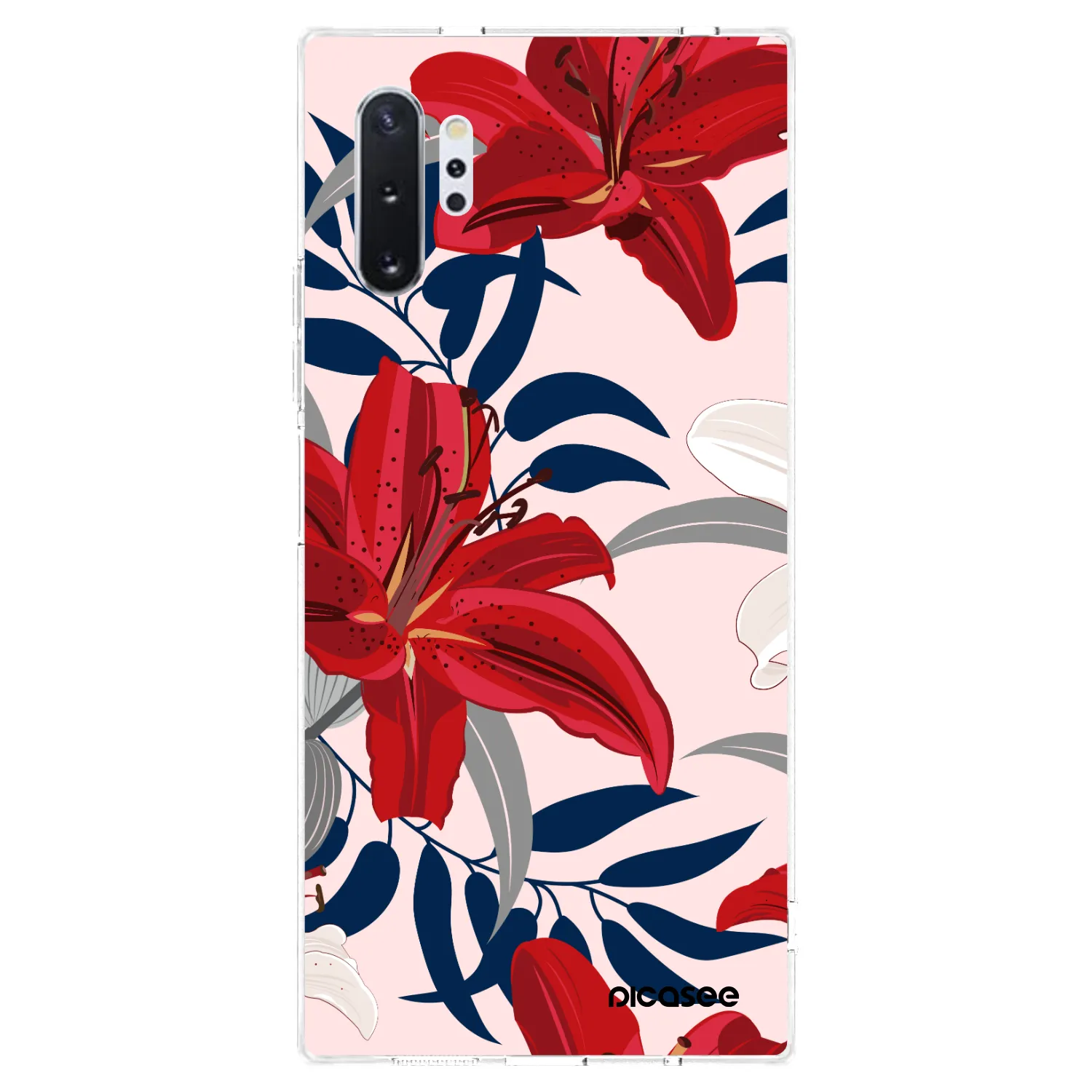 Picasee husă transparentă din silicon pentru Samsung Galaxy Note 10+ N975F - Red Lily