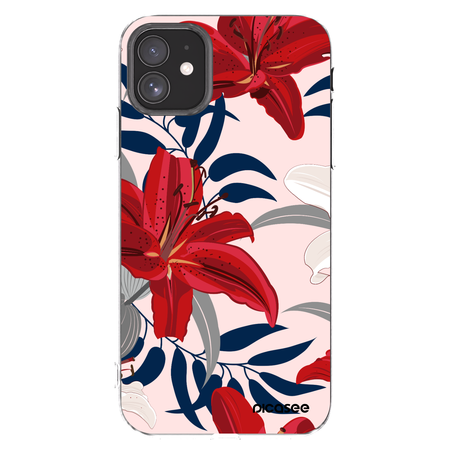 Picasee husă transparentă din silicon pentru Apple iPhone 11 - Red Lily