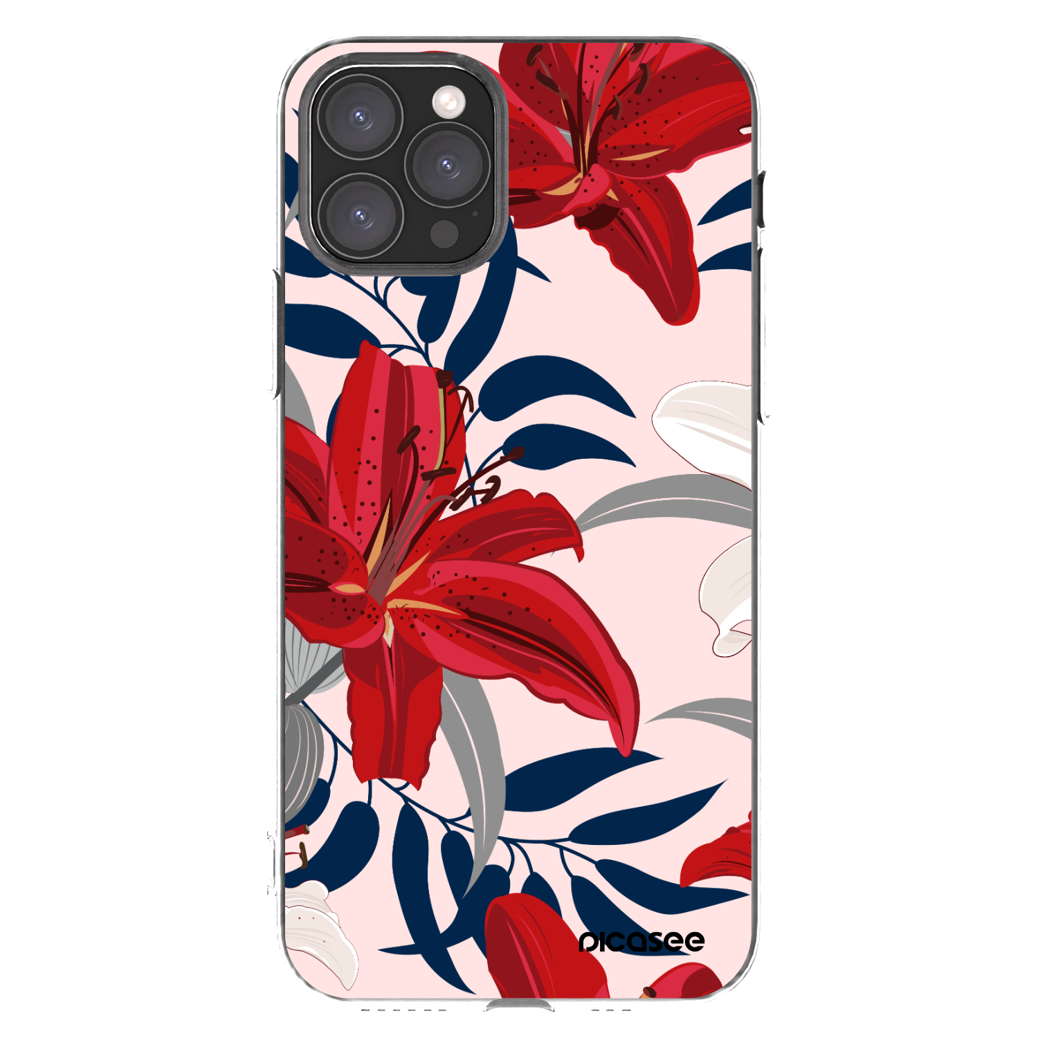 Picasee husă transparentă din silicon pentru Apple iPhone 11 Pro - Red Lily