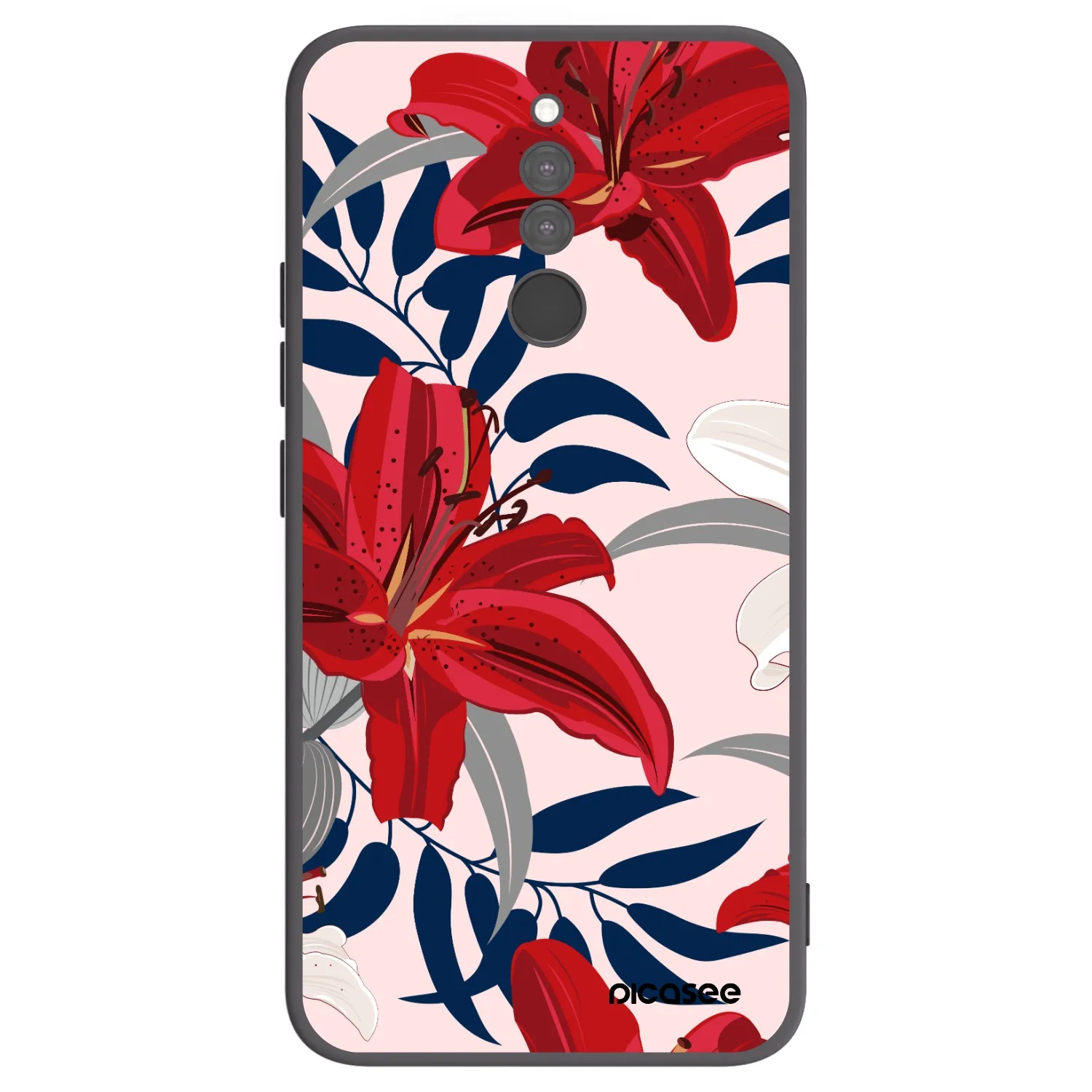 Picasee husă neagră din silicon pentru Xiaomi Redmi 8 - Red Lily