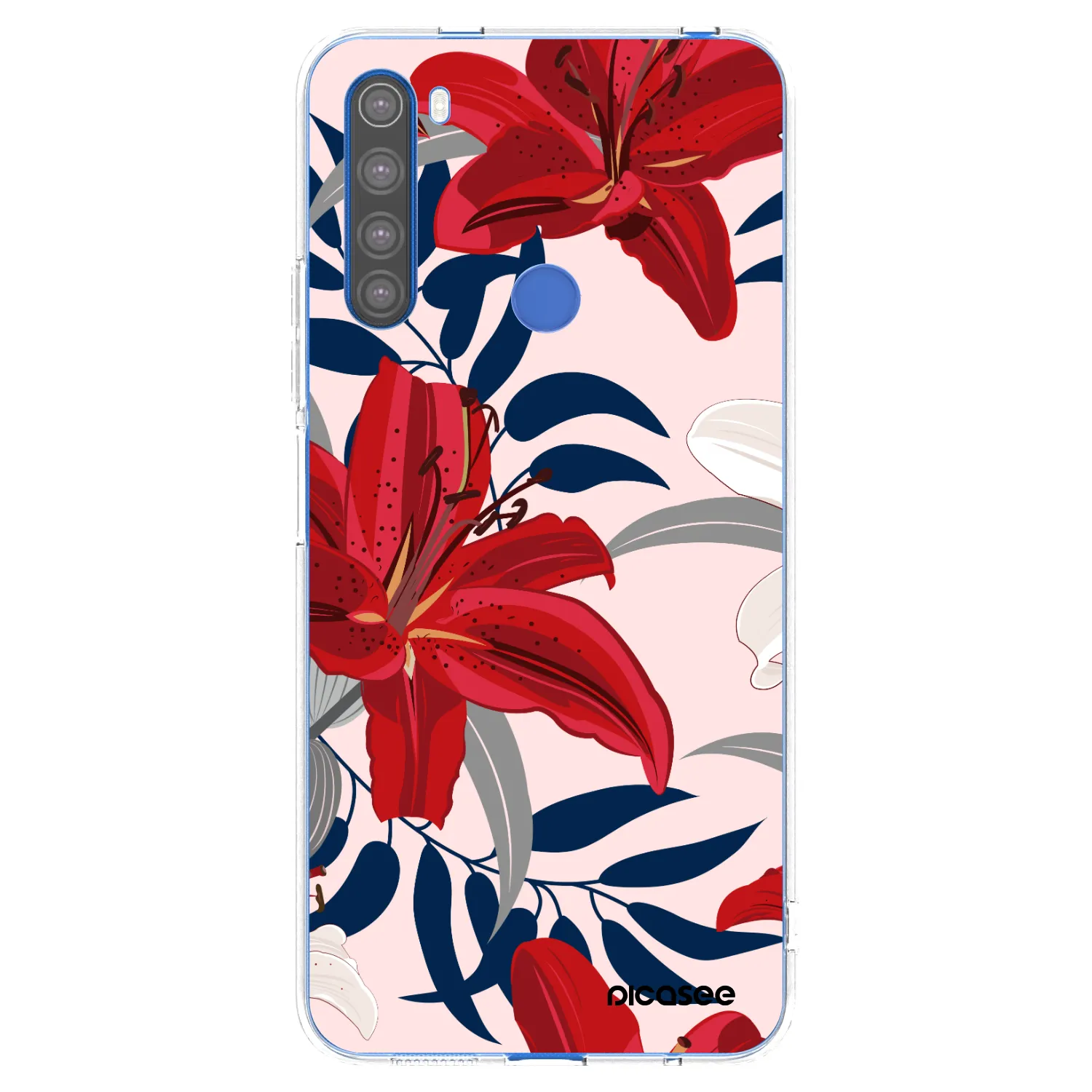 Picasee husă transparentă din silicon pentru Xiaomi Redmi Note 8T - Red Lily