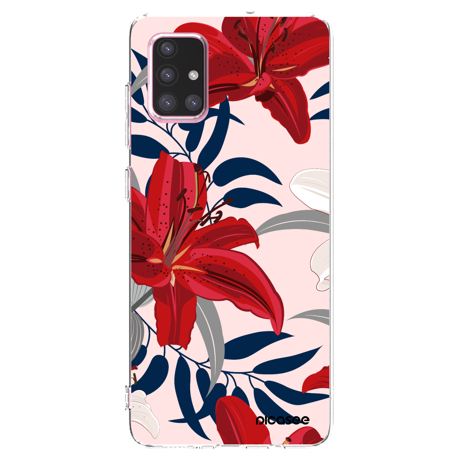 Picasee husă transparentă din silicon pentru Samsung Galaxy A71 A715F - Red Lily