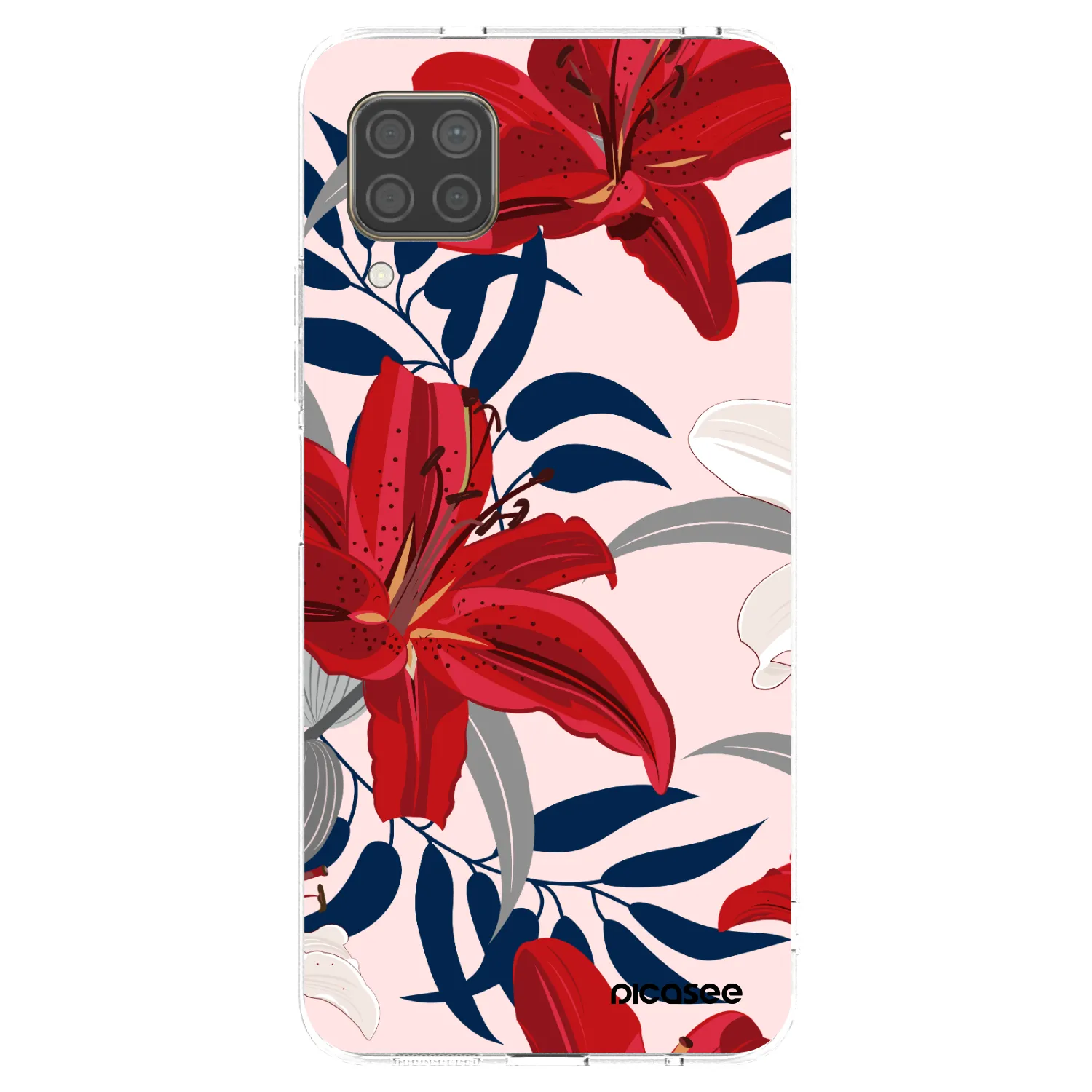 Picasee husă transparentă din silicon pentru Huawei P40 Lite - Red Lily