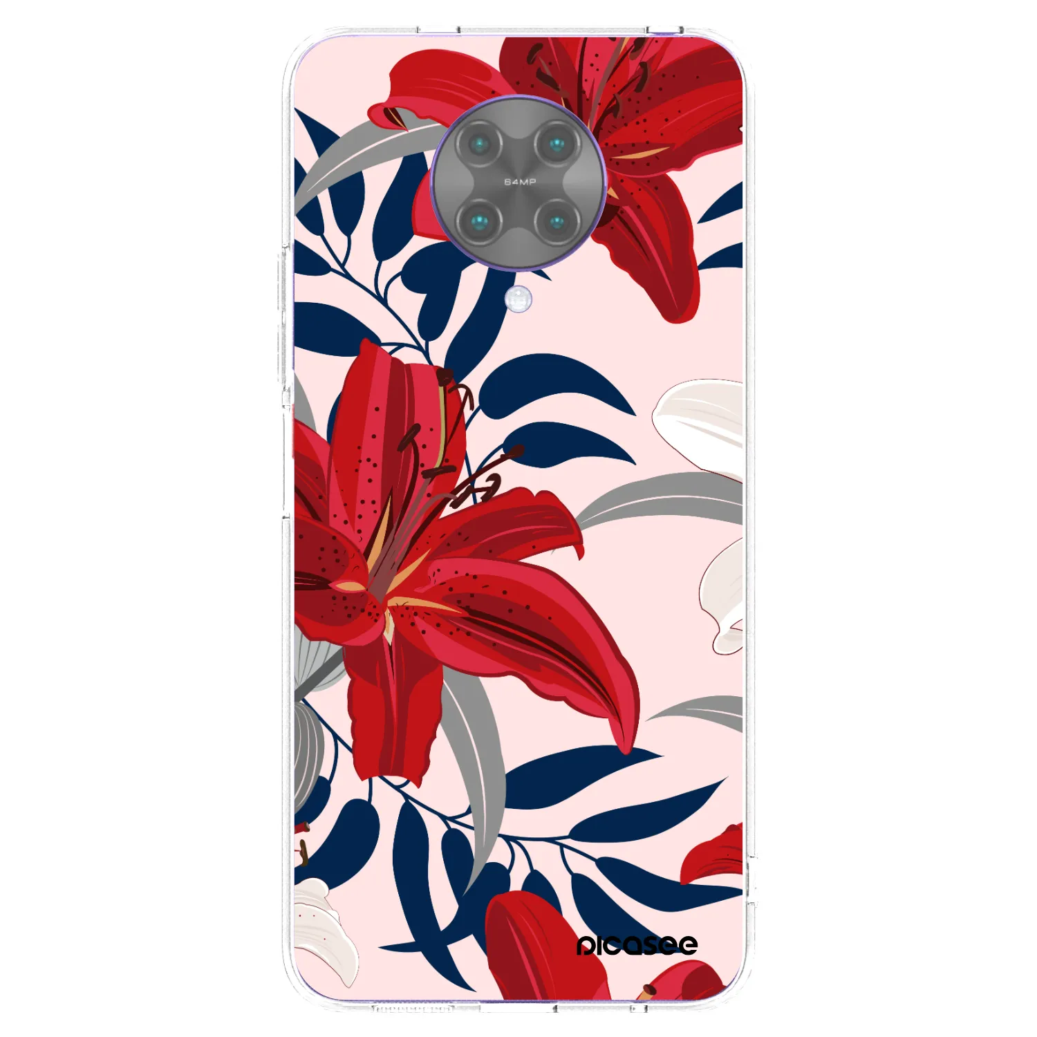 Picasee husă transparentă din silicon pentru Xiaomi Poco F2 Pro - Red Lily