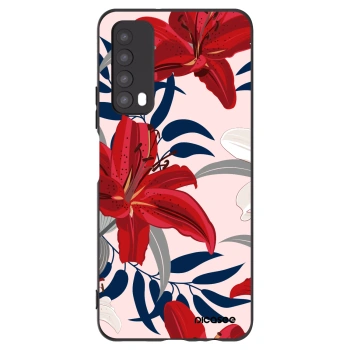 Picasee husă neagră din silicon pentru Huawei P Smart 2021 - Red Lily