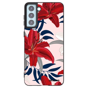 Picasee husă neagră din silicon pentru Samsung Galaxy S21+ 5G G996F - Red Lily