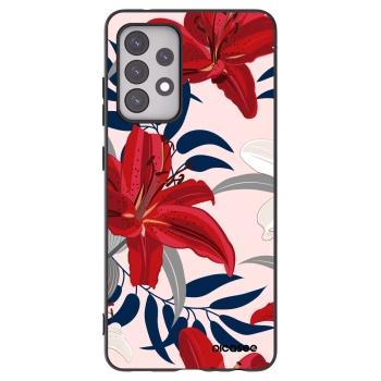 Picasee husă neagră din silicon pentru Samsung Galaxy A52 5G A525F - Red Lily