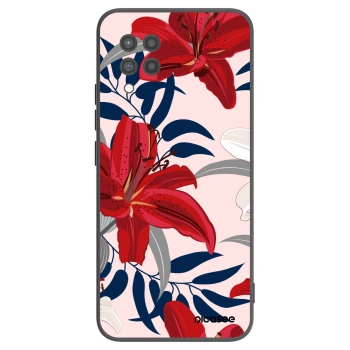Picasee husă neagră din silicon pentru Samsung Galaxy A42 A426B - Red Lily