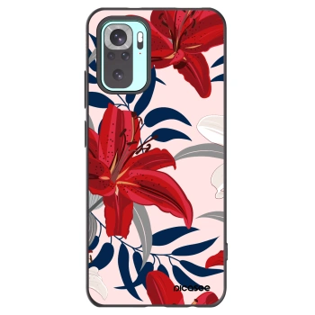 Picasee husă neagră din silicon pentru Xiaomi Redmi Note 10 Pro - Red Lily