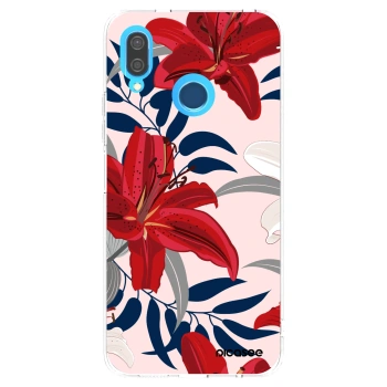 Picasee husă transparentă din silicon pentru Huawei P20 Lite - Red Lily