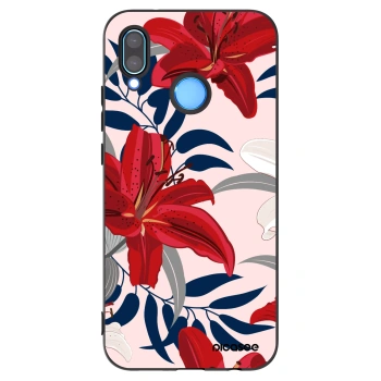 Picasee husă neagră din silicon pentru Huawei P20 Lite - Red Lily