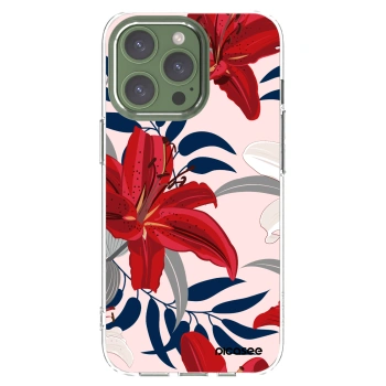 Picasee husă transparentă din silicon pentru Apple iPhone 13 Pro - Red Lily