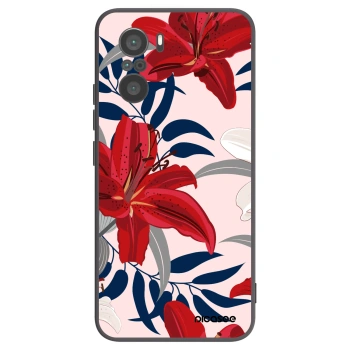 Picasee husă neagră din silicon pentru Xiaomi Poco F3 - Red Lily