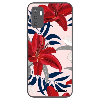 Picasee husă neagră din silicon pentru Xiaomi Redmi Note 10 5G - Red Lily