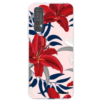 Picasee husă transparentă din silicon pentru Realme 7 - Red Lily