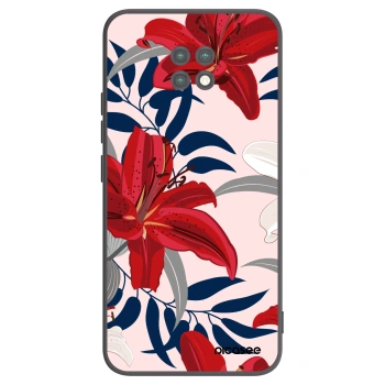 Picasee husă neagră din silicon pentru Xiaomi Redmi Note 9T - Red Lily