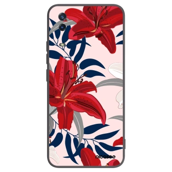 Picasee husă neagră din silicon pentru Vivo Y11s - Red Lily