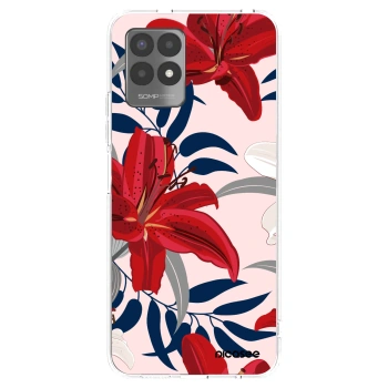 Picasee husă transparentă din silicon pentru Realme 8i - Red Lily