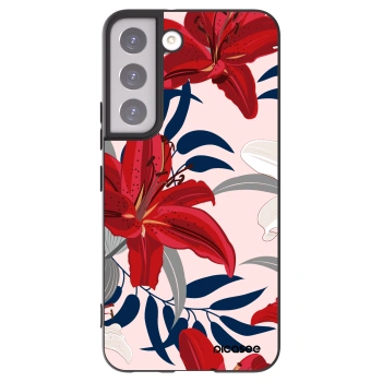Picasee husă neagră din silicon pentru Samsung Galaxy S22 5G - Red Lily