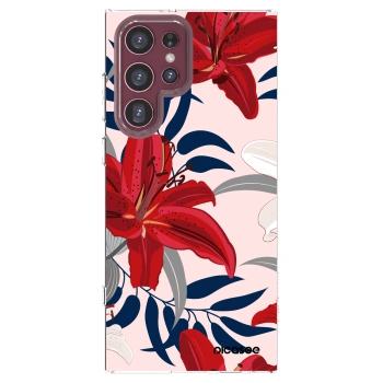 Picasee husă transparentă din silicon pentru Samsung Galaxy S22 Ultra 5G - Red Lily
