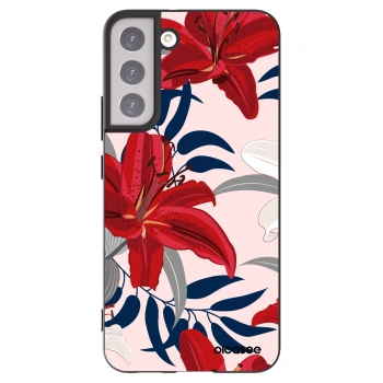 Picasee husă neagră din silicon pentru Samsung Galaxy S22+ 5G - Red Lily