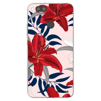Picasee husă transparentă din silicon pentru Xiaomi Redmi A1 - Red Lily