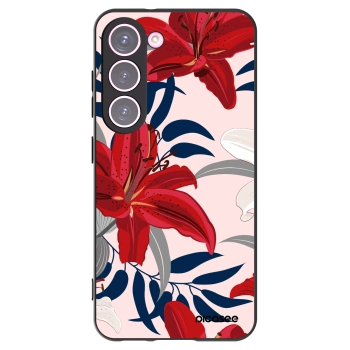 Picasee husă neagră din silicon pentru Samsung Galaxy S23 5G - Red Lily