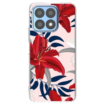 Picasee husă transparentă din silicon pentru Honor X8a - Red Lily