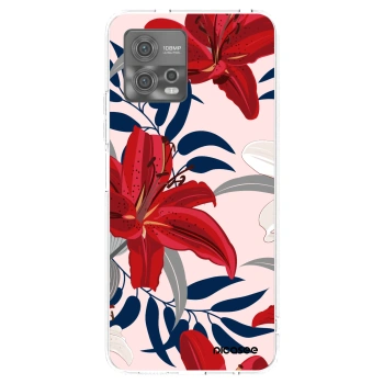 Picasee husă transparentă din silicon pentru Motorola Moto G72 - Red Lily