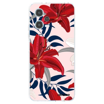 Picasee husă transparentă din silicon pentru Xiaomi Redmi Note 12 5G - Red Lily