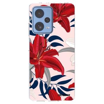 Picasee husă transparentă din silicon pentru Xiaomi Redmi Note 12 Pro 5G - Red Lily