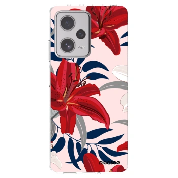 Picasee husă transparentă din silicon pentru Xiaomi Redmi Note 12 Pro+ 5G - Red Lily