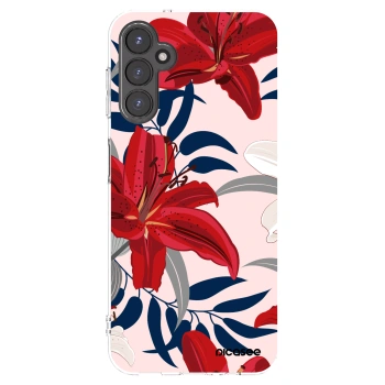 Picasee husă transparentă din silicon pentru Samsung Galaxy A14 5G A146P - Red Lily