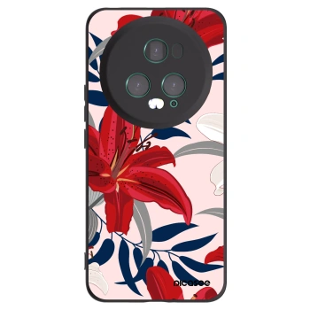 Picasee husă neagră din silicon pentru Honor Magic5 Pro - Red Lily