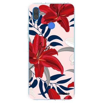 Picasee husă transparentă din silicon pentru Huawei Nova 3 - Red Lily