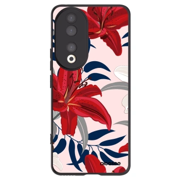 Picasee husă neagră din silicon pentru Honor 90 5G - Red Lily